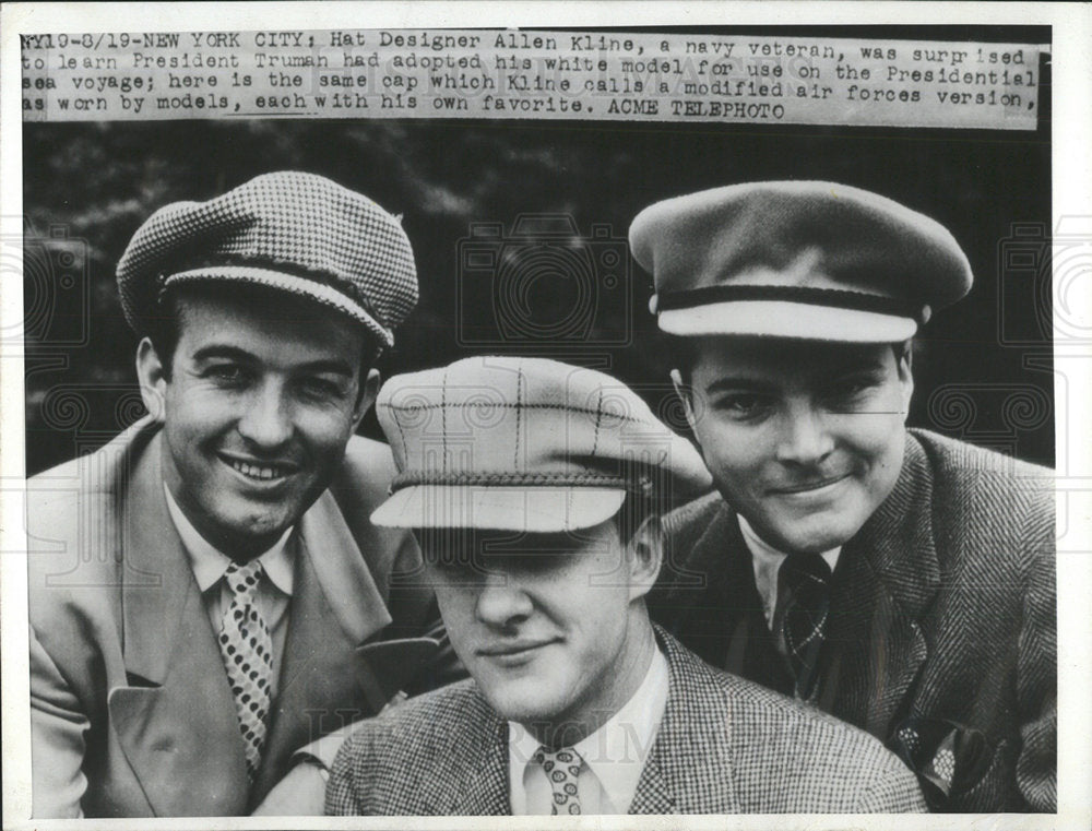 Men Fashion Hats Designer Allen Kline - Historic Images