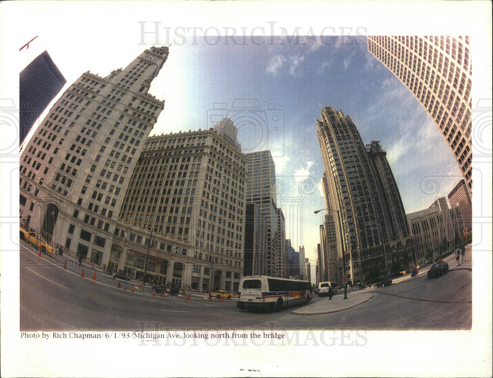 1993 Press Photo Michigan Avenue Street Address Chciago - Historic Images