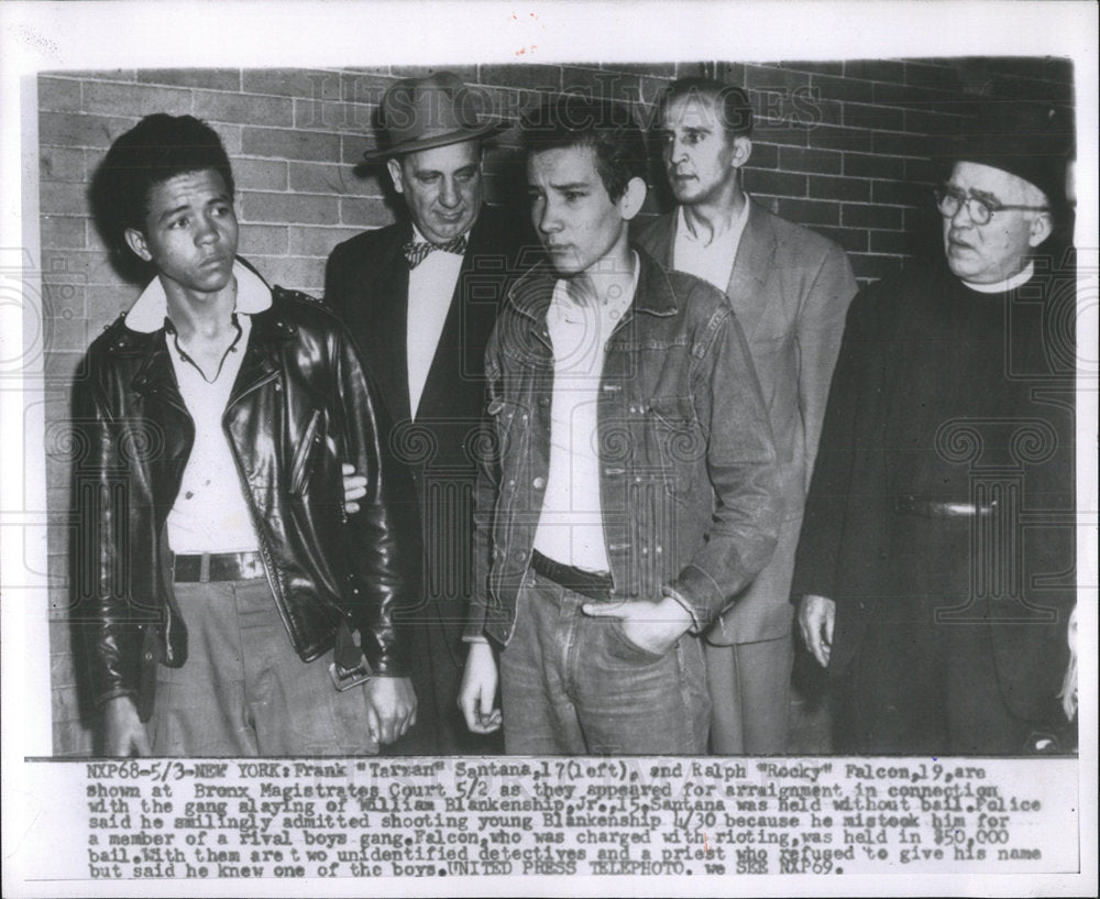 1955 Press Photo Frank Tarzan Santana Ralph Rocky Bronx - Historic Images