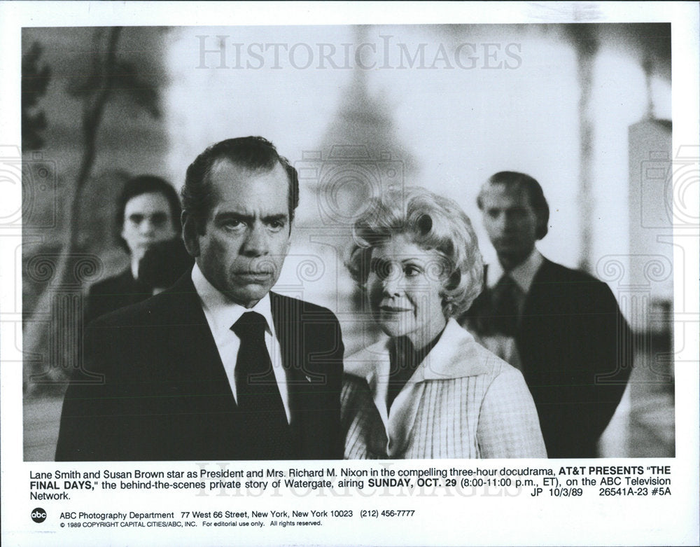 1989 Press Photo Lane Smith Susan Brown President Nixon - Historic Images