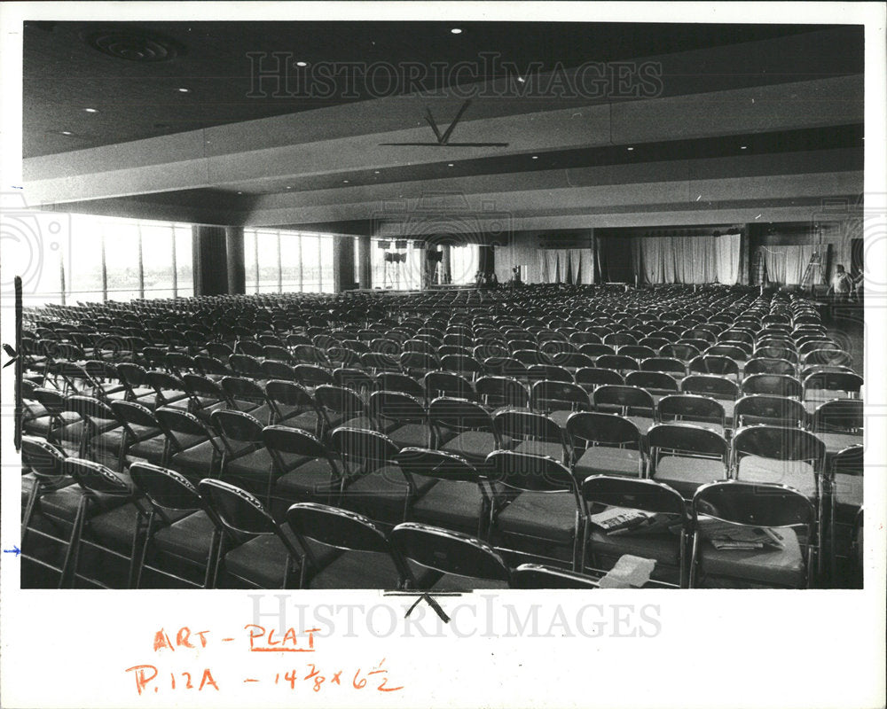 1980 Press Photo Detroit Republican Convention Cobo - Historic Images