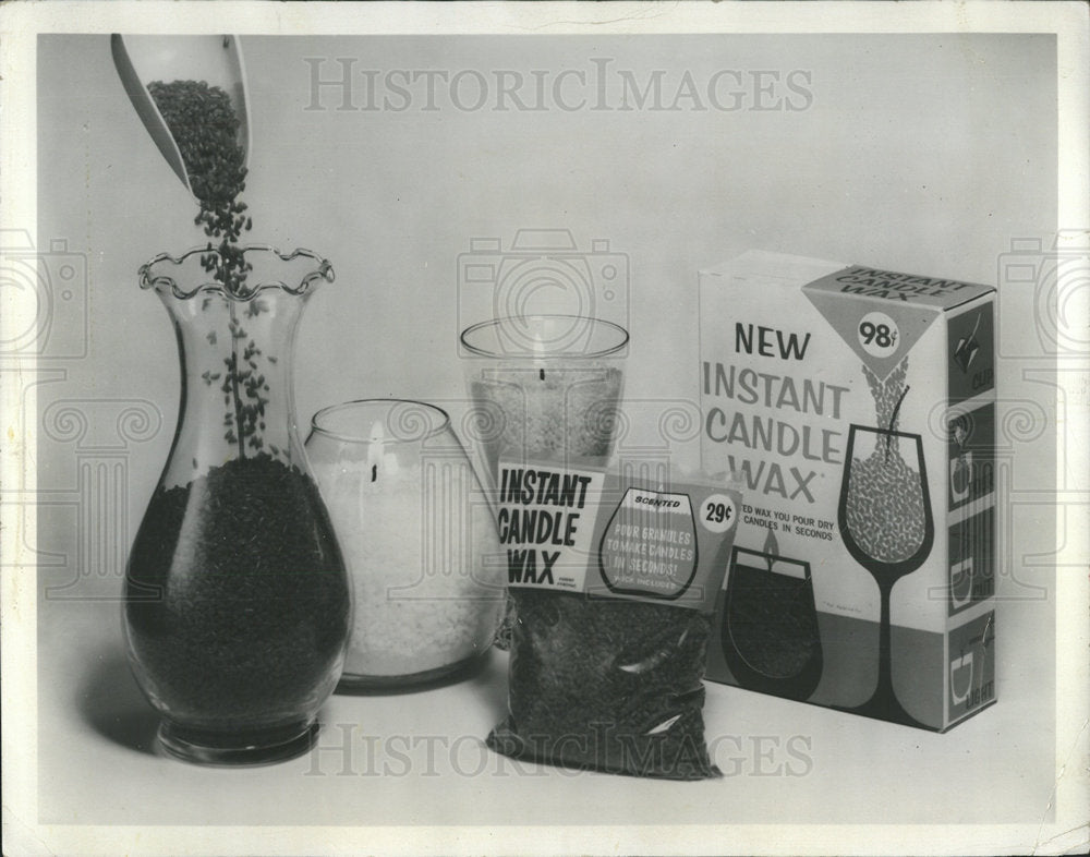 1964 Press Photo Instant Candle Wax - Historic Images