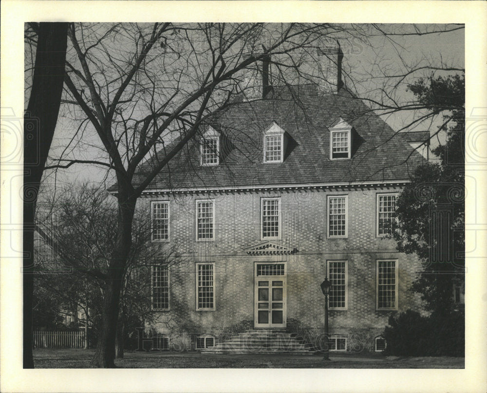 Press Photo President House College William Mary Campus - Historic Images