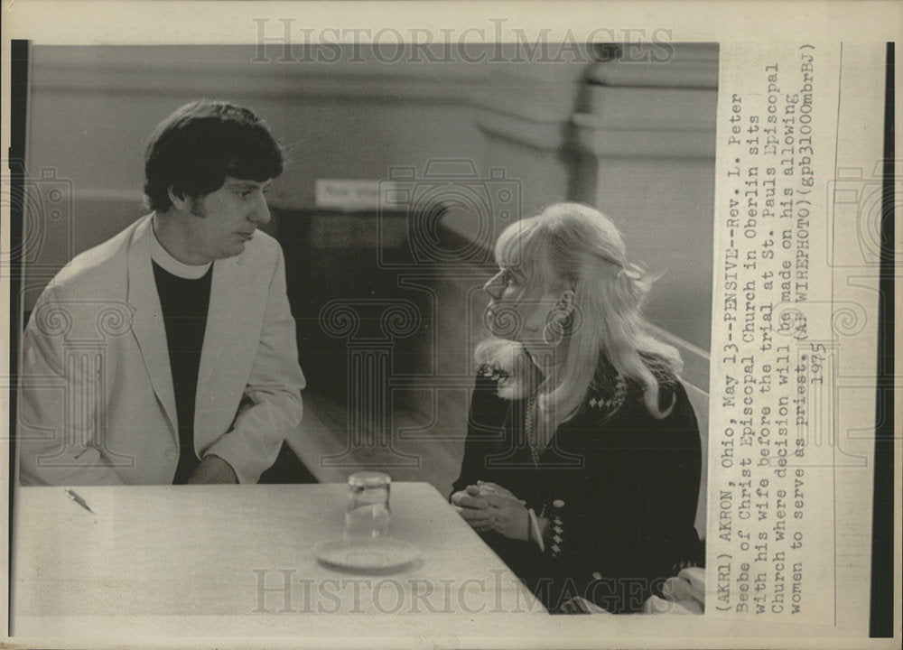 1975 Press Photo Peter L Beebe Christ Episcopal Church - Historic Images