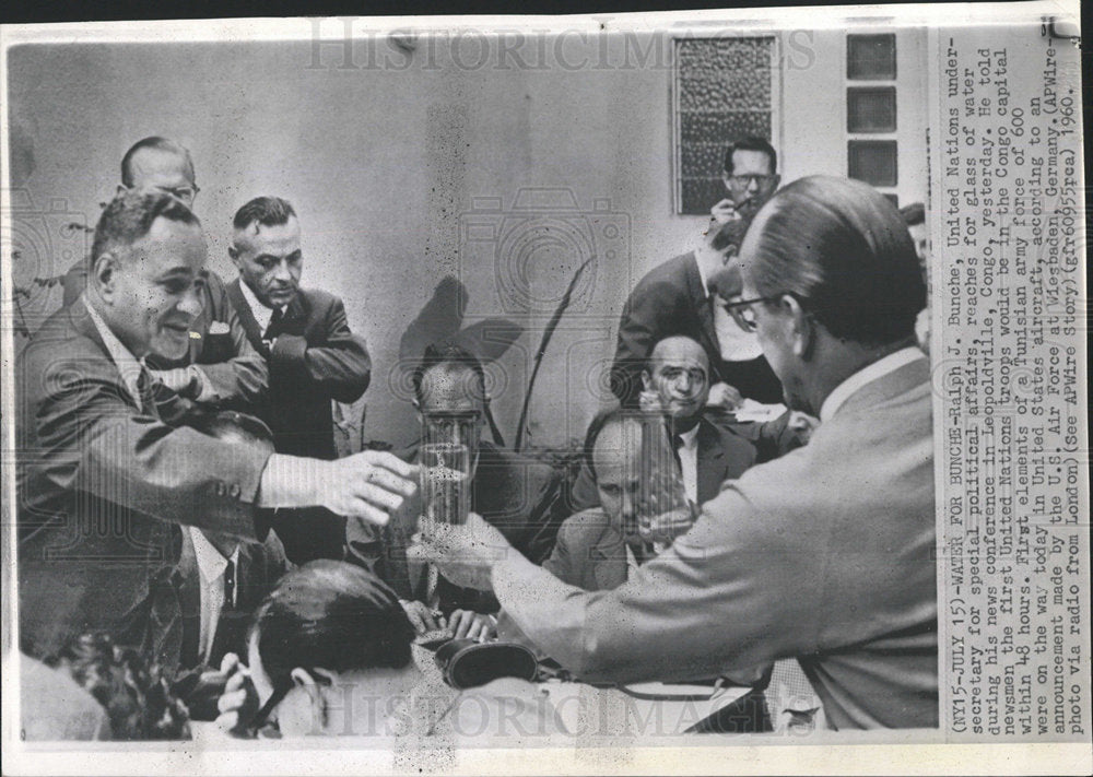 1960 Press Photo Bunche Ralph UN Politician Affairs - Historic Images