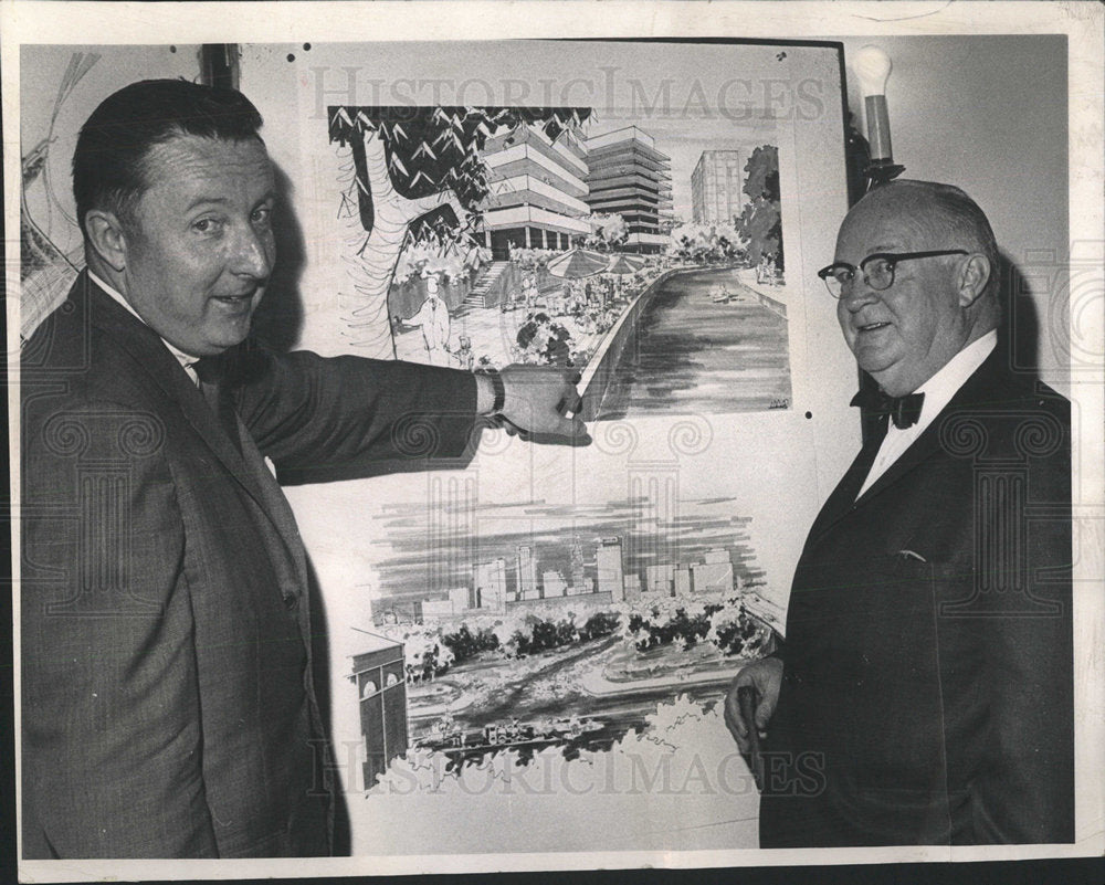 1966 Press Photo Mayor Currigan Lee Johnson Urban House - Historic Images