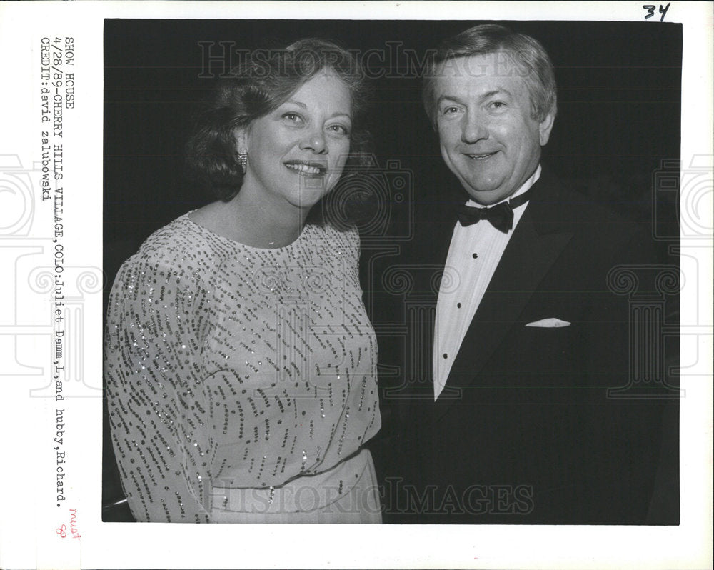 1989 Press Photo Juliet Damm And Richard Damm - Historic Images