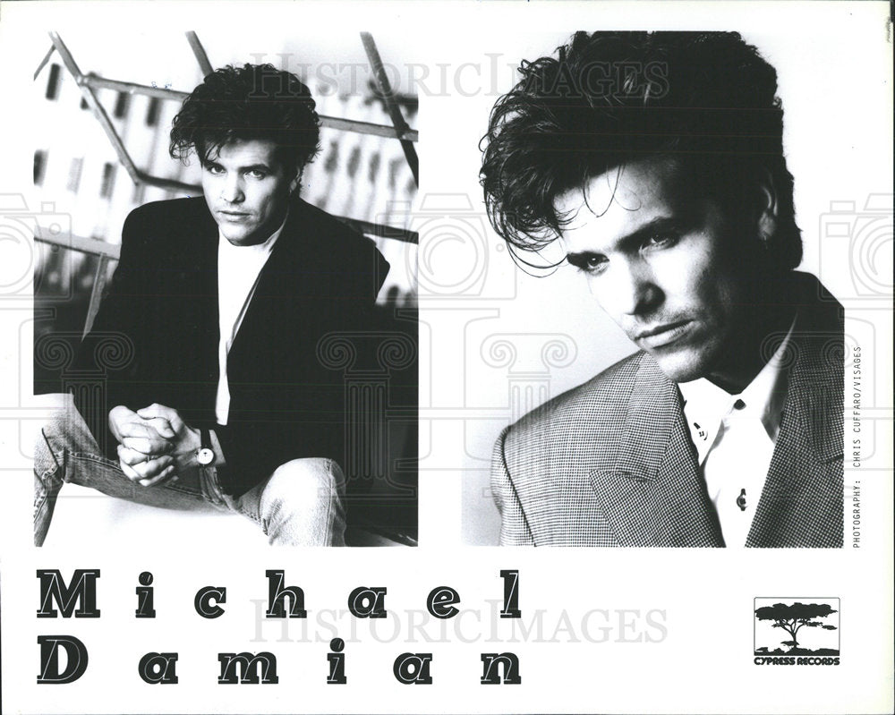 1989 Press Photo Singer Actor Michael Damian Cypress - Historic Images