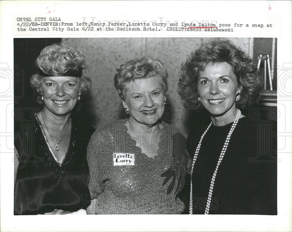 1988 Press Photo Central City Gala Attendees Denver - Historic Images