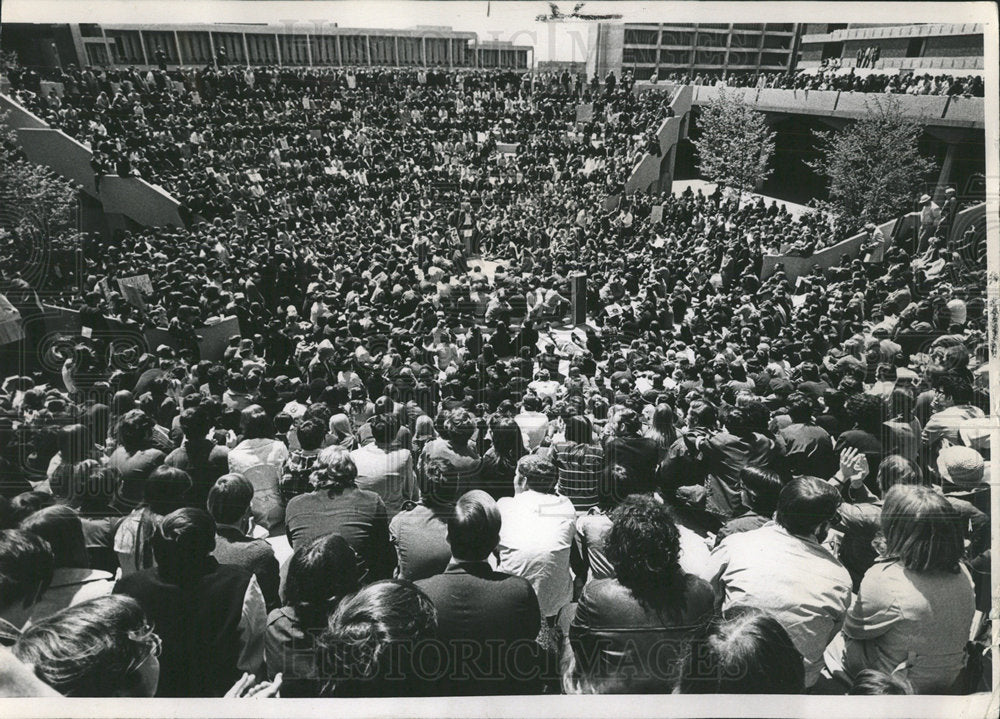 1970 Press Photo University of Illinois Student Protest - Historic Images