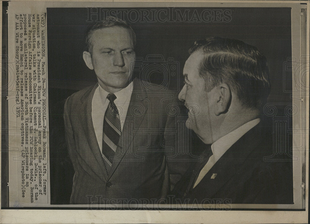 1971 Press Photo astronaut Borman House subcommittee - Historic Images