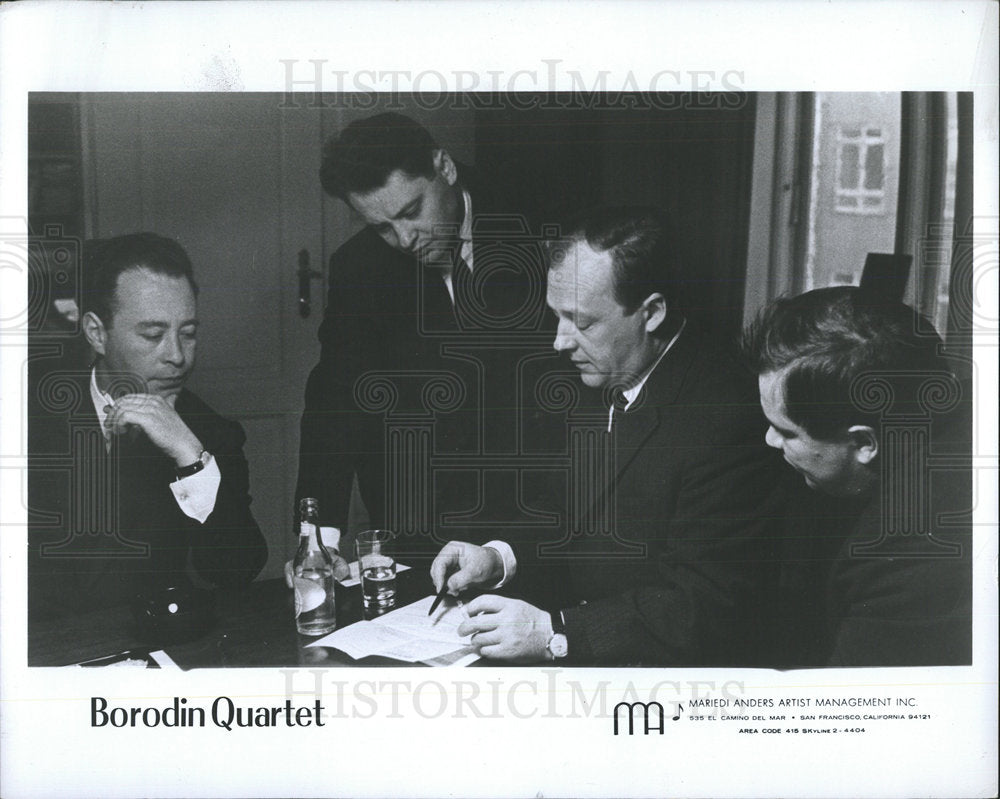 1979 Press Photo Music Group Borodin Quartet Discussing - Historic Images