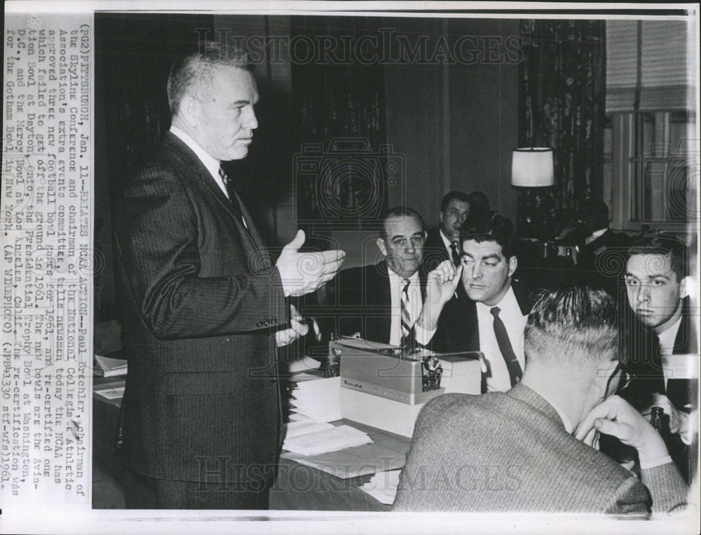 1961 Press Photo Paul Brechler NCAA committee Skyline - Historic Images