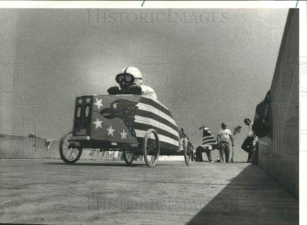 1977 Press Photo Racer 11th annual Mini Soap Box Derby - Historic Images