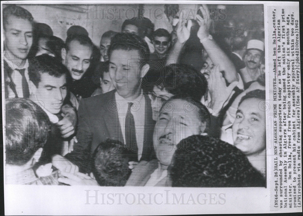 1962 Algerian Prime Minister ben Bella - Historic Images