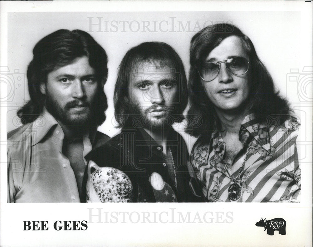 1975 Press Photo BEE GEES SINGERS MUSICAL GROUP - Historic Images