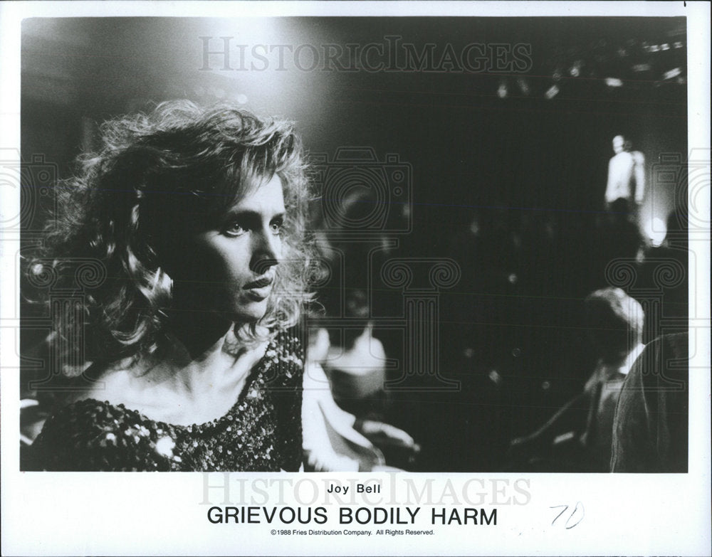 1989 Press Photo Joy Bell Grievous Bodily Harm - Historic Images