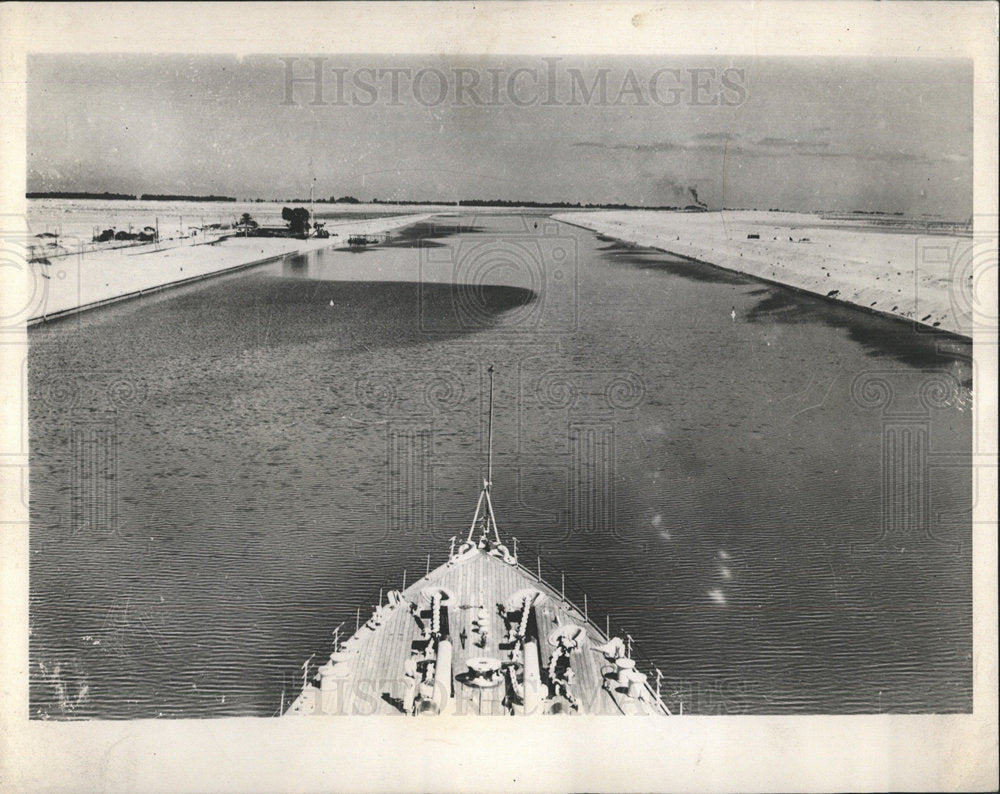 1940 Press Photo SUEZ CANAL ARTIFICIAL SEA WATERWAY - Historic Images