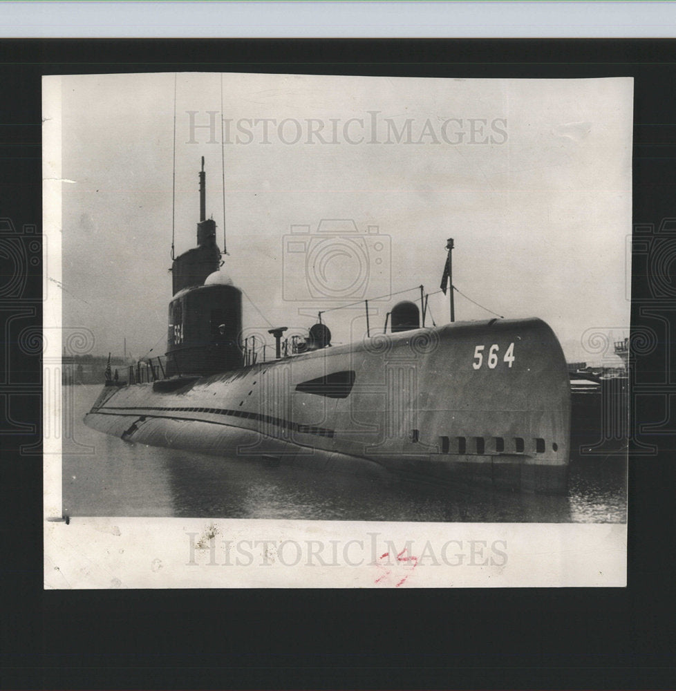 1952 Press Photo Trigger Submarine Washington Arrival - Historic Images