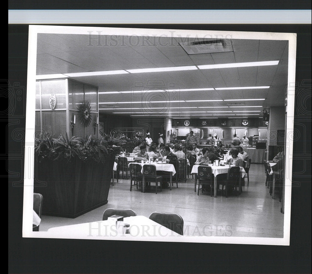 Press Photo NA Air Defense Command Complex Dining Room - Historic Images