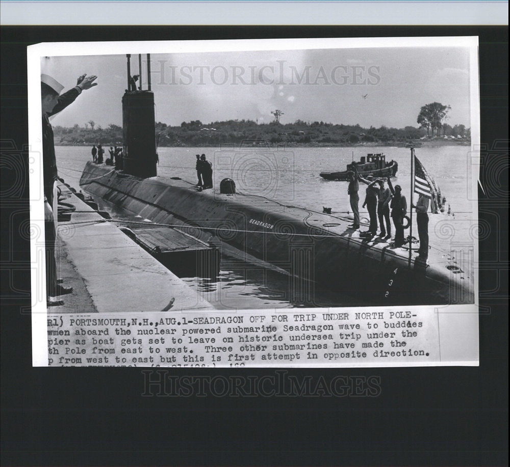 1960 Navy Submarine Seadragon - Historic Images