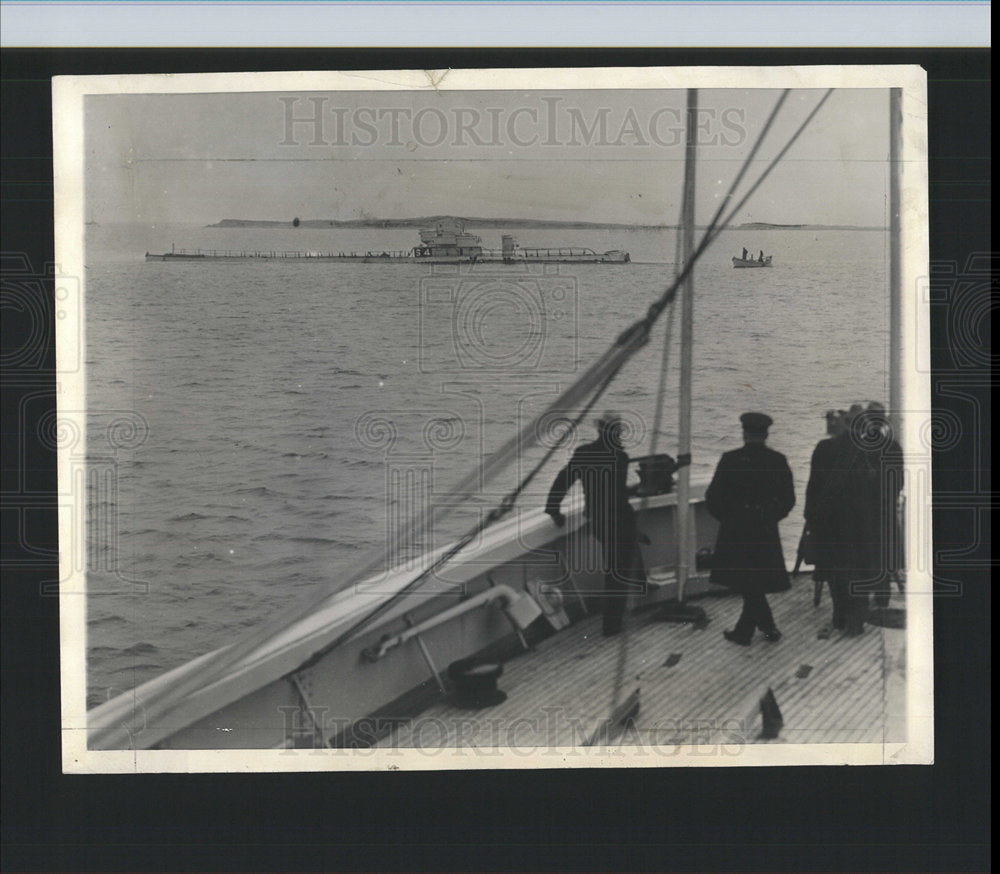 1928 Press Photo U.S. Navy submarine S-4 sink safety - Historic Images