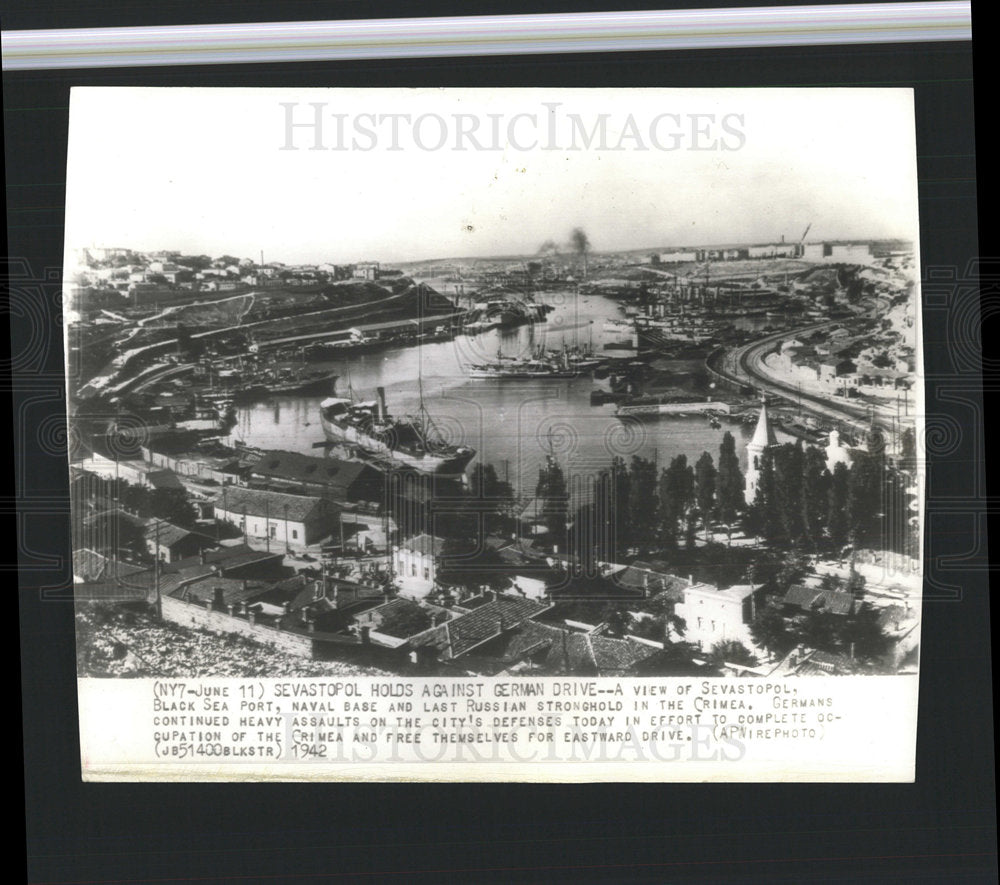 1942 Press Photo View of Sevastopol Black Sea Port - Historic Images