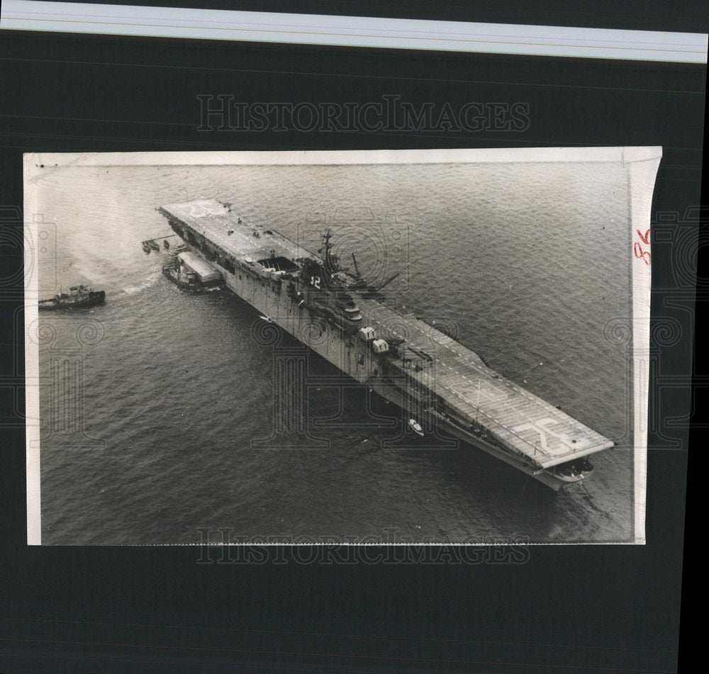 1954 Press Photo Carrier Leyte Returning Service - Historic Images