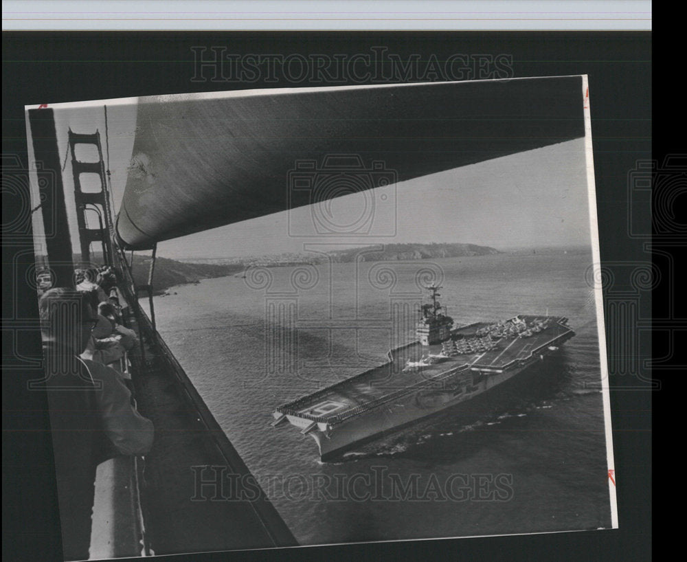 1966 Press Photo Aircraft Carrier Ranger Returning - Historic Images