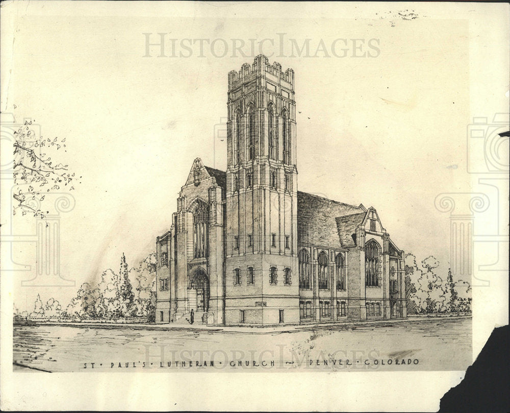 1927 Press Photo Denver St Pauls Lutheran Church - Historic Images