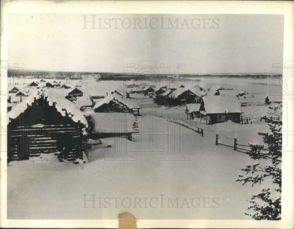 1933 Press Photo Village Markovo Anadir Siberia Winter - Historic Images