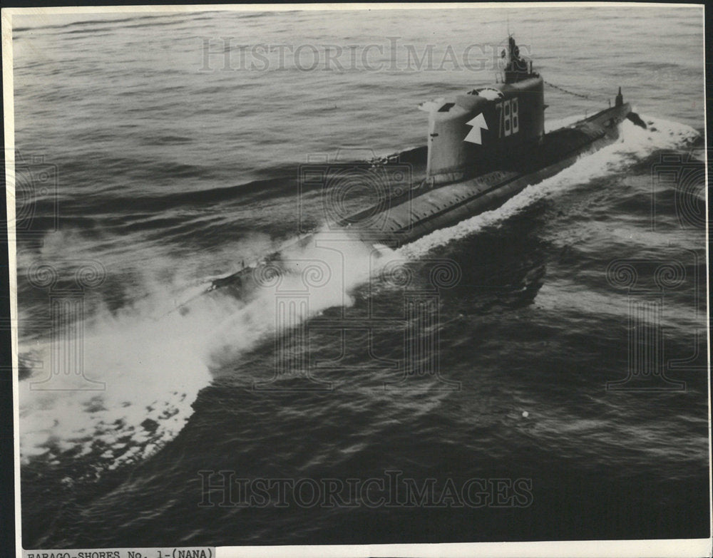 1963 Press Photo Soviet Z Class Submarine - Historic Images