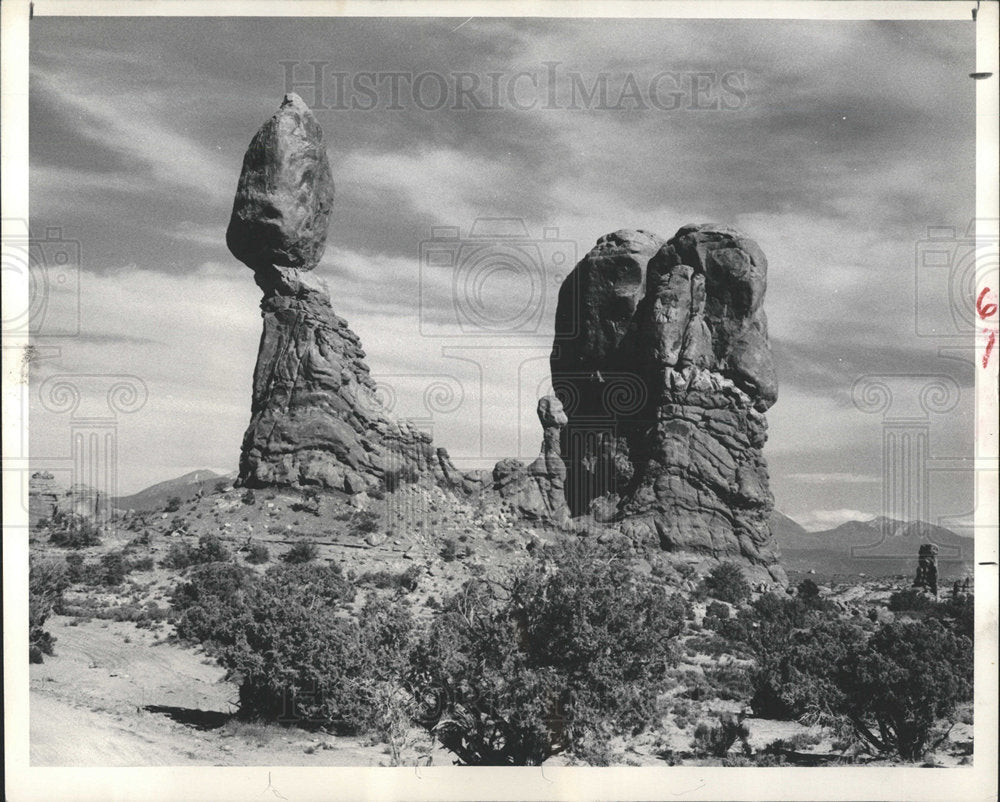 1958 Press Photo Rock Formations Monument Utah - Historic Images