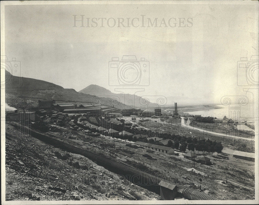 Press Photo Arthur Plant Utah Copper Company Aerial - Historic Images