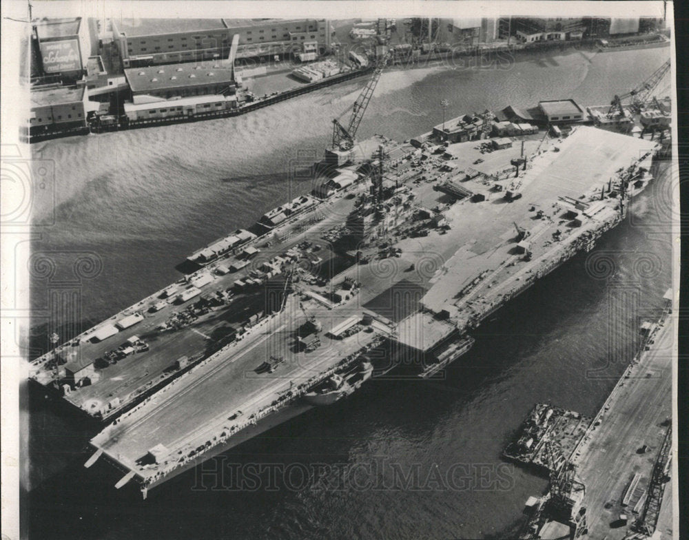 1959 Press Photo USS Independence Naval Shipyard - Historic Images