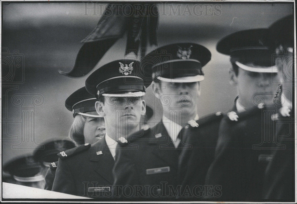 1977 Press Photo Air Force Academy Woman cadet Prop - Historic Images