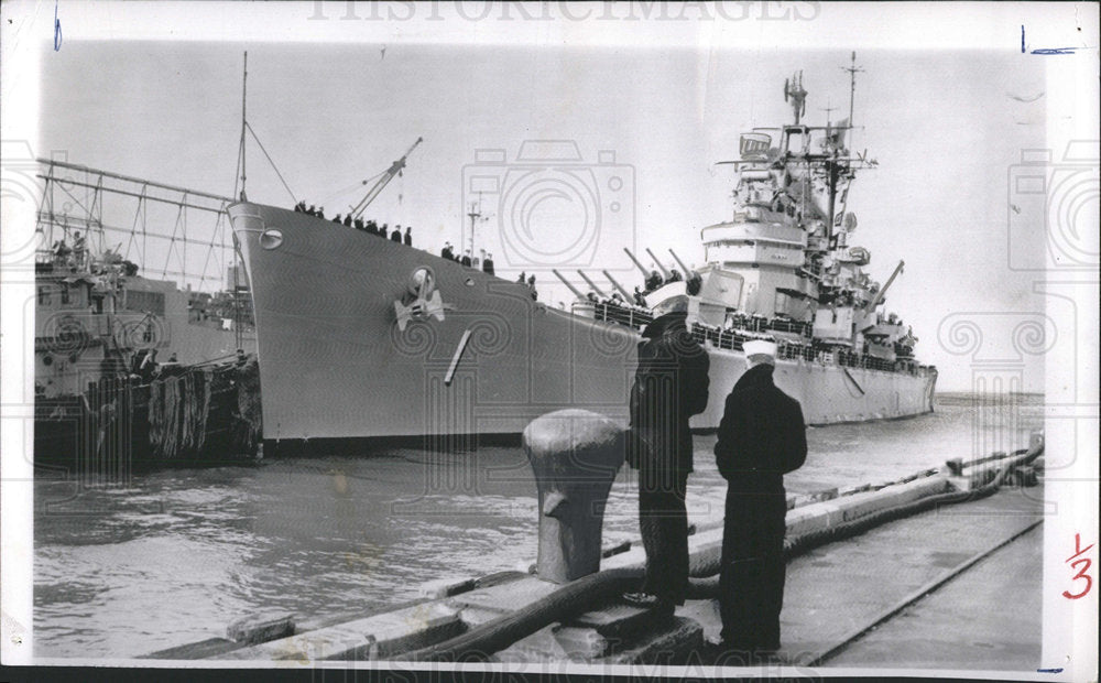 1956 Press Photo guided missile cruiser Boston Norfolk - Historic Images