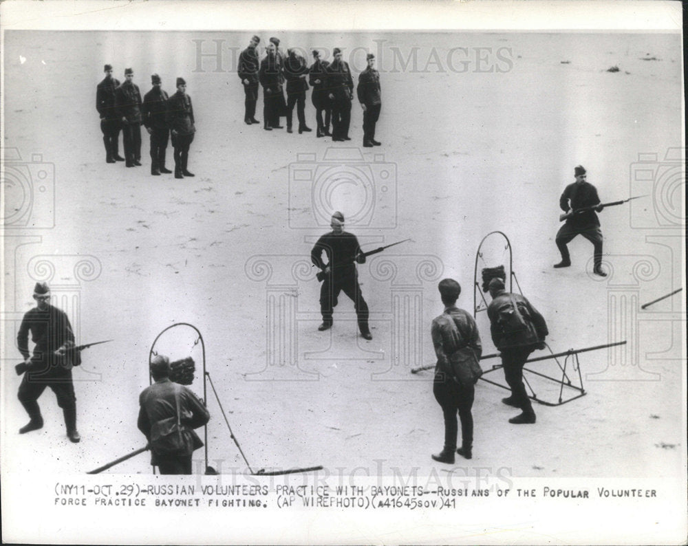 1941 Press Photo Russian Volunteer Force Fighting - Historic Images