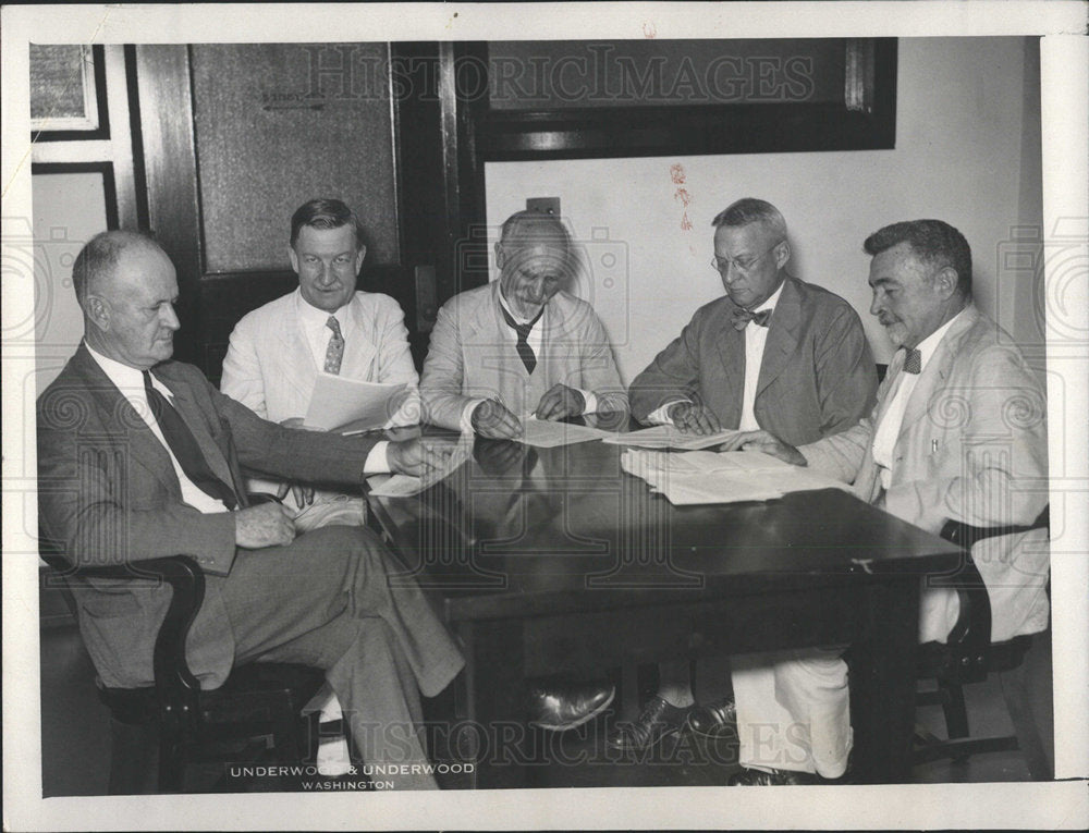 1932 Press Photo Engineering Committee Reconstruction - Historic Images