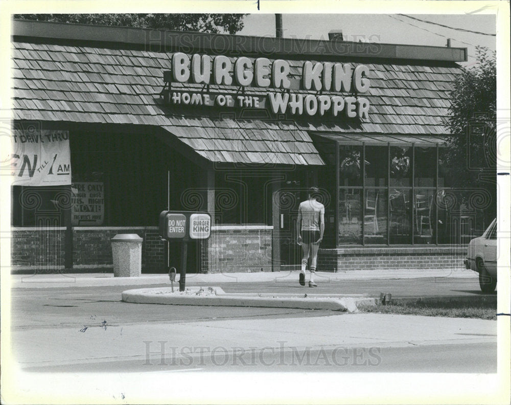 1986 Press Photo Burger King Restaurant Salmonella - Historic Images