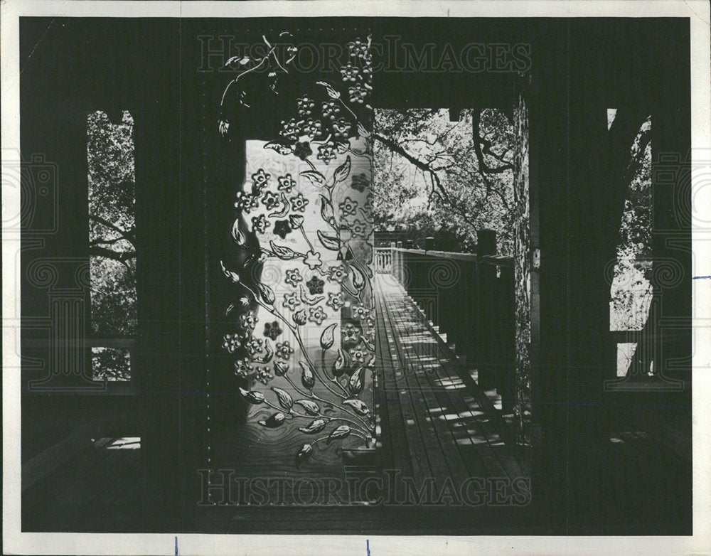 1976 Press Photo The Golden Door Japanese Inn design - Historic Images