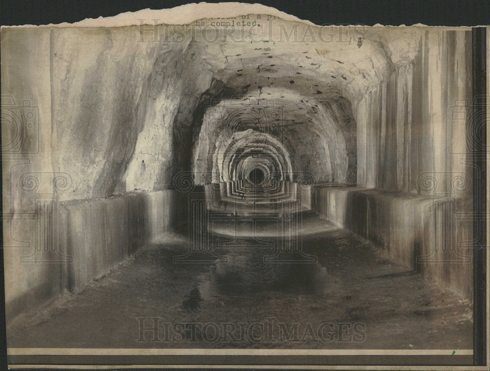 1974 Press Photo rock tunnel project Sanitary District - Historic Images