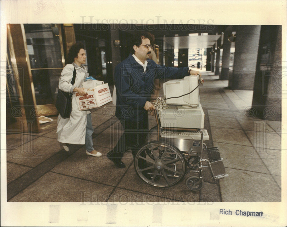 1992 Press Photo wheelchair computer equipment Medina - Historic Images
