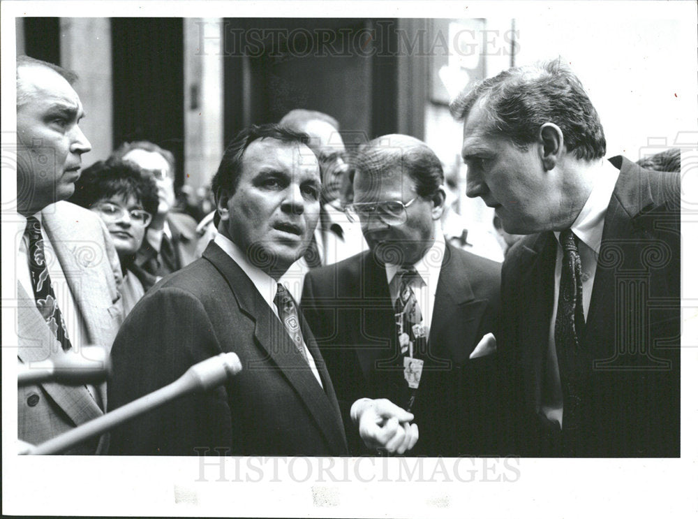 1992 Press Photo Mayor Daley Tom Donovan Board Trade - Historic Images