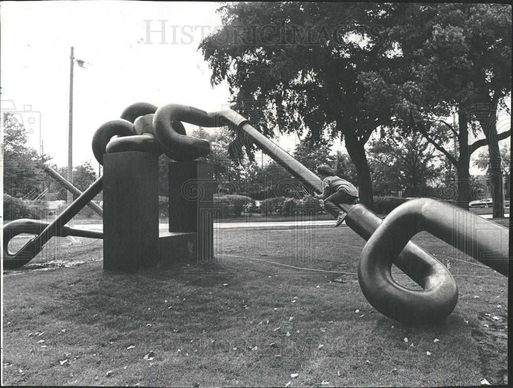 1973 Press Photo Highland Park Library, Illinois - Historic Images