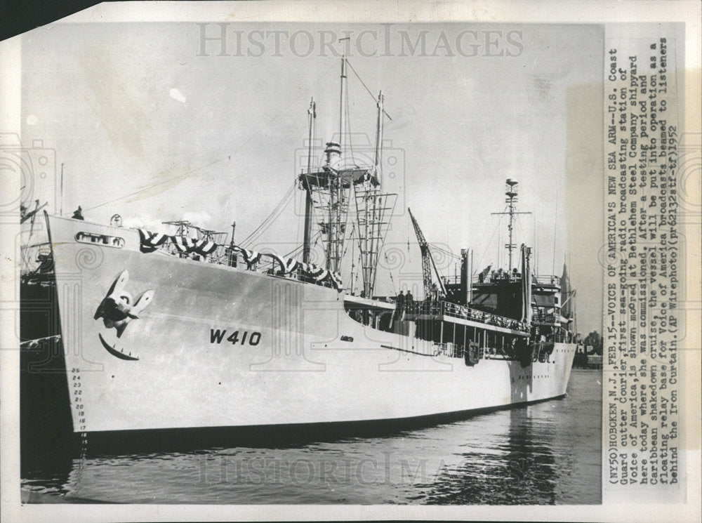 1952 US Coast Guard Radio Broadcasting Ship - Historic Images