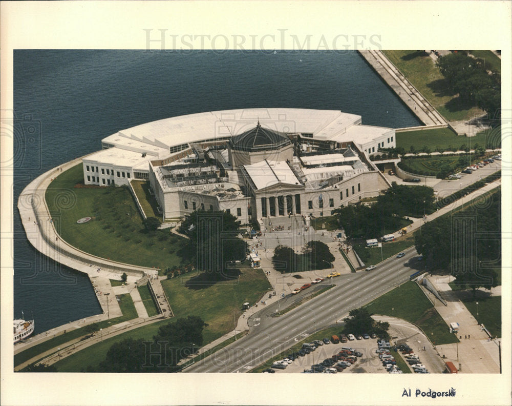 1993 Press Photo Aerial View Shedd Aquarium Building - Historic Images