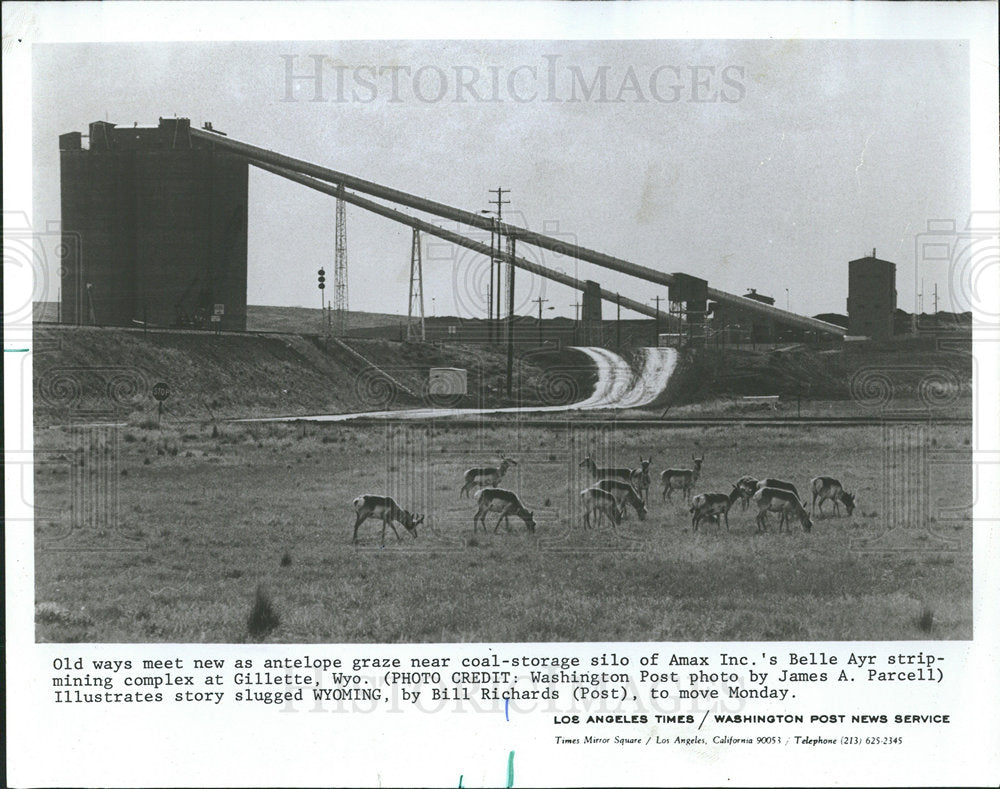 1977 Press Photo Amax Inc Belle Ayr Strip Mining  - Historic Images