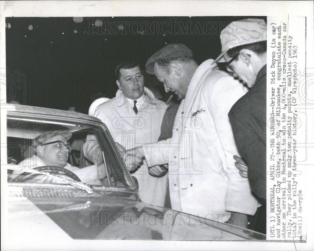 1963 Press Photo Dick Doyen/Clay Gibbs/Auto Racing - Historic Images