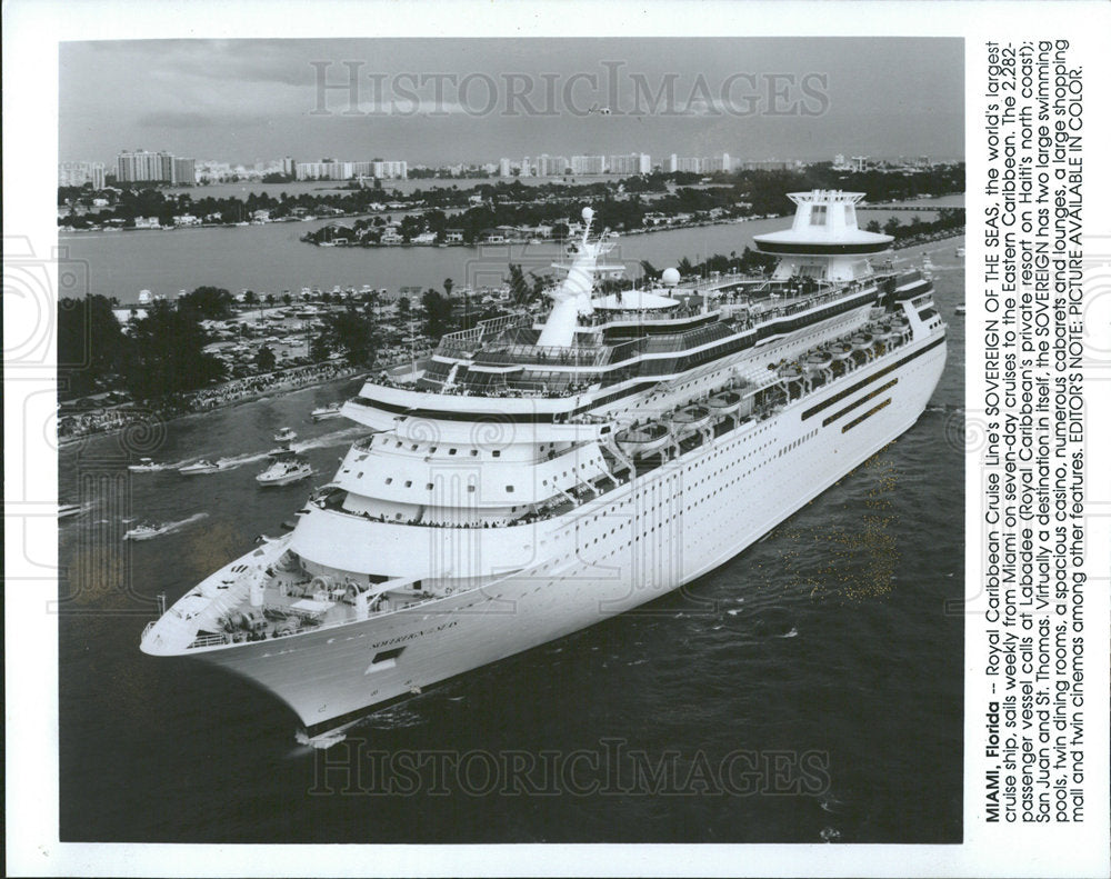 1988 Press Photo Royal Caribbean Cruise lines - Historic Images